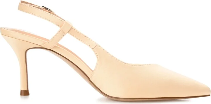 Journee Collection Women's Knightly Satin Slingback Pumps - Image 2