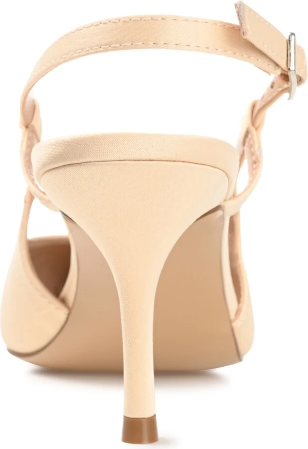 Journee Collection Women's Knightly Satin Slingback Pumps - Image 3