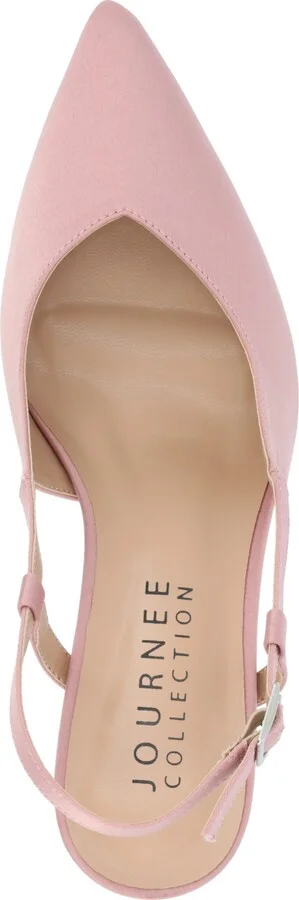 Journee Collection Women's Knightly Satin Slingback Pumps - Image 8