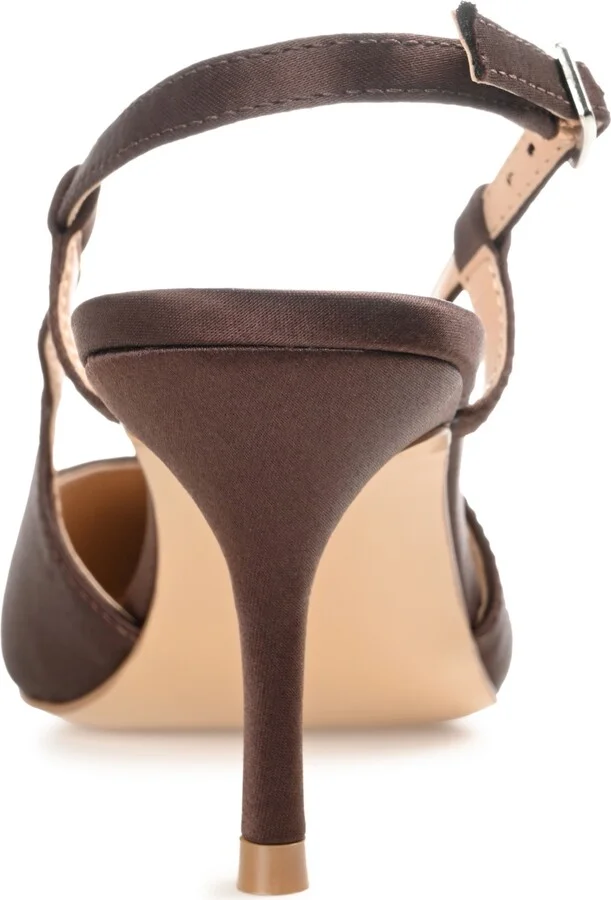 Journee Collection Women's Knightly Satin Slingback Pumps - Image 11