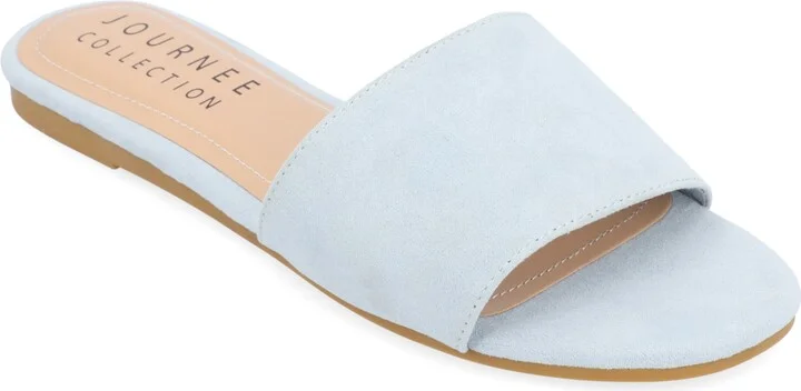 Journee Collection Women's Kolinna Slip On Flat Sandals