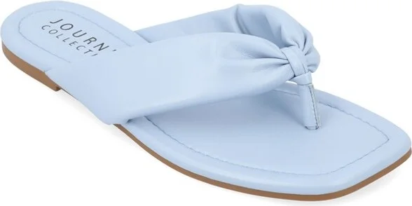 Journee Collection Women's Kyleen Flip Flop Puffy Sandal Pink