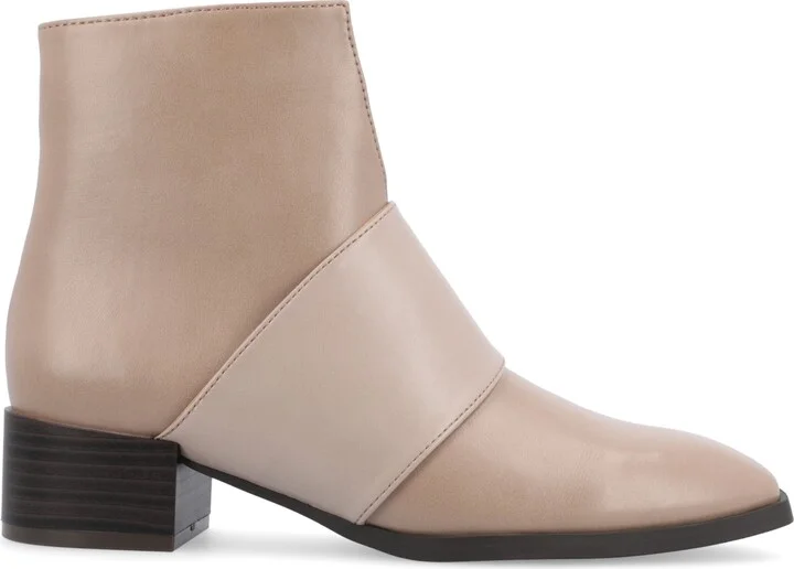 Journee Collection Women's Kyler Two Tone Block Heel Booties - Image 6