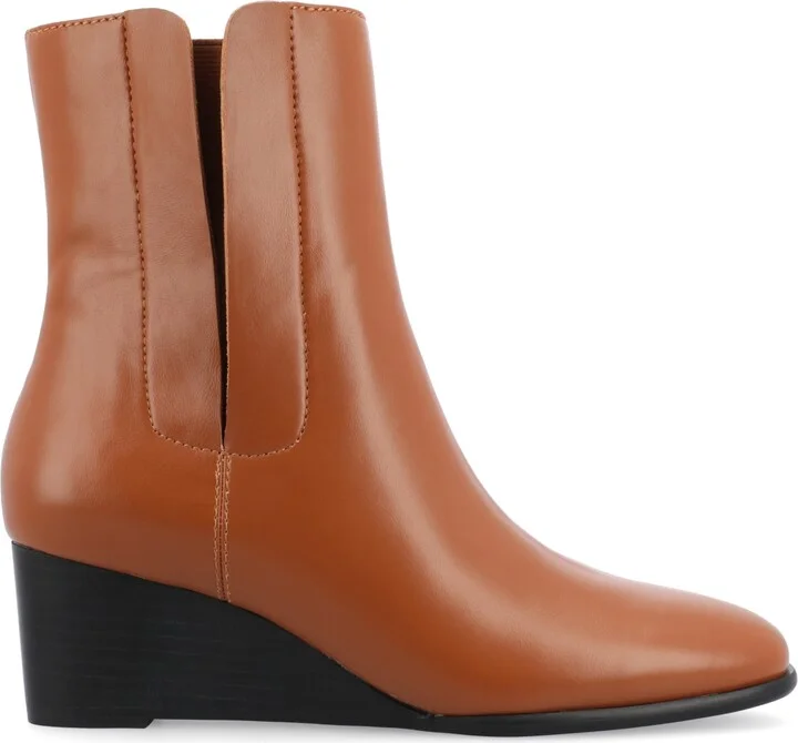Journee Collection Women's Kylo Stacked Wedge Ankle Booties - Image 2