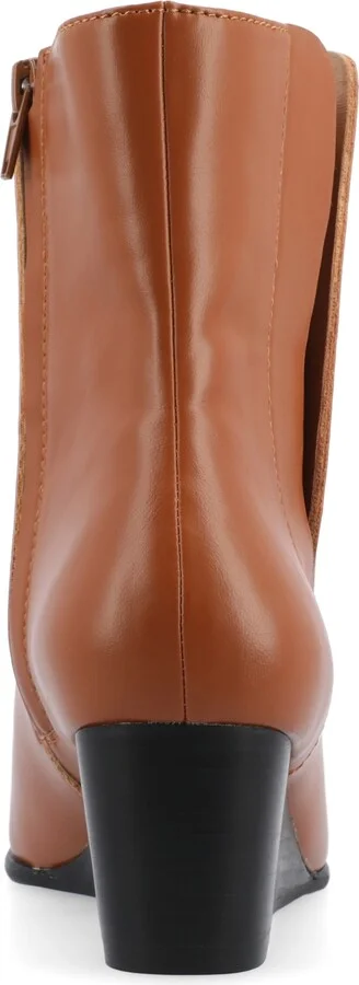 Journee Collection Women's Kylo Stacked Wedge Ankle Booties - Image 3