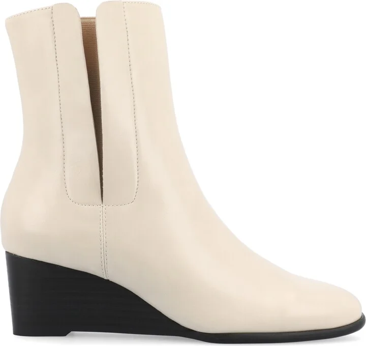 Journee Collection Women's Kylo Stacked Wedge Ankle Booties - Image 6
