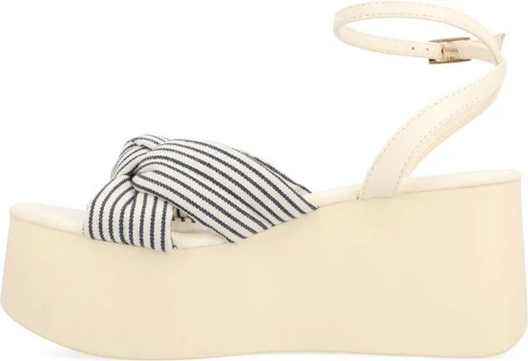Journee Collection Women's Lailee Buckle Platform Sandals Navy - Image 4