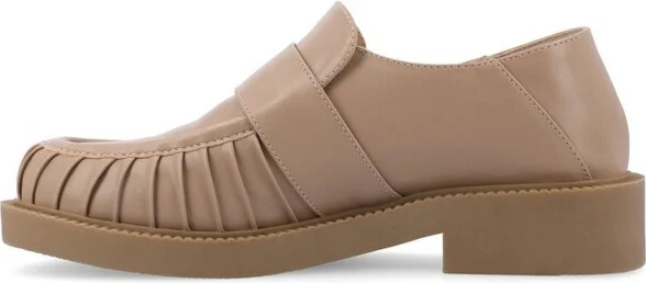 Journee Collection Women's Lakenn Slip On Crash Back Loafer Flats, Black - Image 3