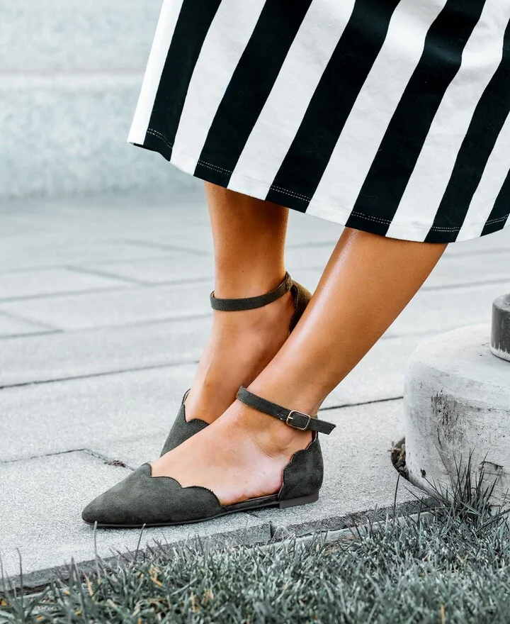 Journee Collection Women's Lana Scalloped Edge Ankle Strap Flats - Image 6