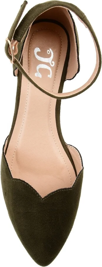 Journee Collection Women's Lana Scalloped Edge Ankle Strap Flats - Image 9