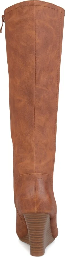 Journee Collection Women's Langly Wide Calf Knee High Wedge Boots - Image 3