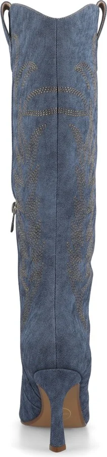 Journee Collection Women's Laramie Embroidery Detail Knee High Western Boots - Image 3