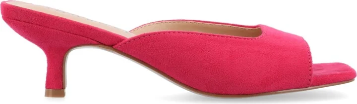 Journee Collection Women's Larna Square Toe Slip On Kitten Heels - Image 2