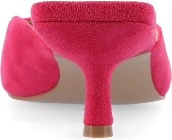 Journee Collection Women's Larna Square Toe Slip On Kitten Heels - Image 3