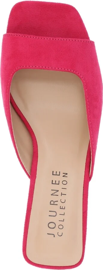 Journee Collection Women's Larna Square Toe Slip On Kitten Heels - Image 4