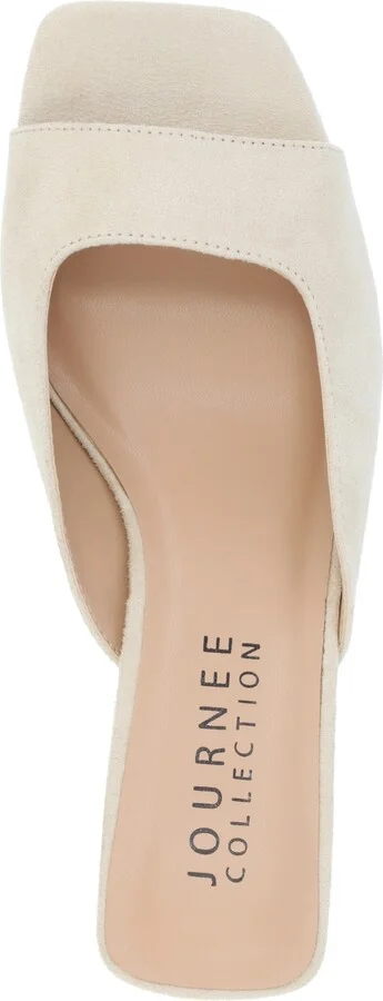Journee Collection Women's Larna Square Toe Slip On Kitten Heels - Image 8