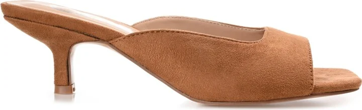 Journee Collection Women's Larna Square Toe Slip On Kitten Heels - Image 10