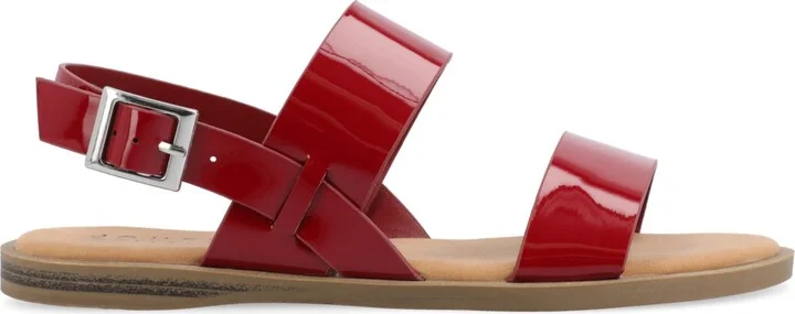 Journee Collection Women's Lavine Double Strap Flat Sandals - Image 3
