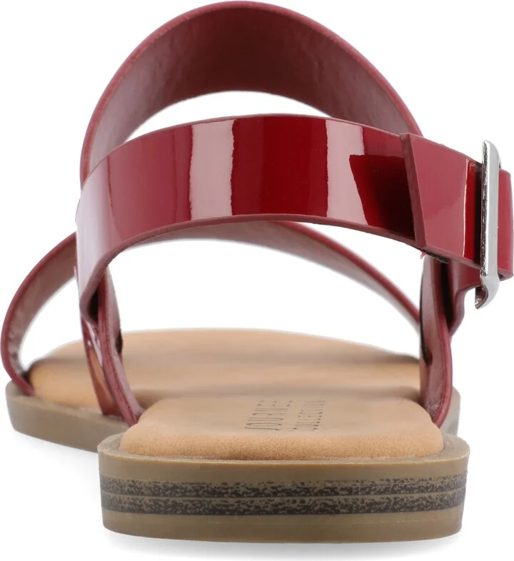 Journee Collection Women's Lavine Double Strap Flat Sandals - Image 4