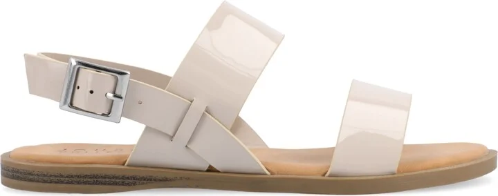 Journee Collection Women's Lavine Double Strap Flat Sandals - Image 7