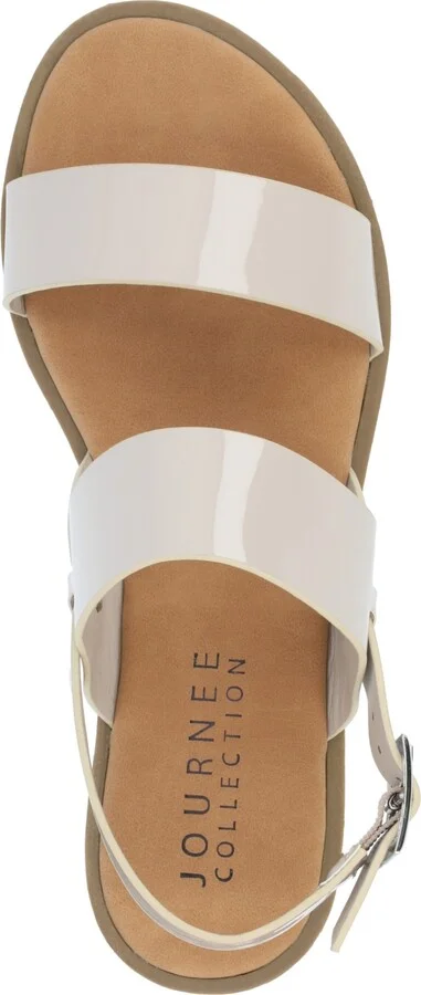 Journee Collection Women's Lavine Double Strap Flat Sandals - Image 9