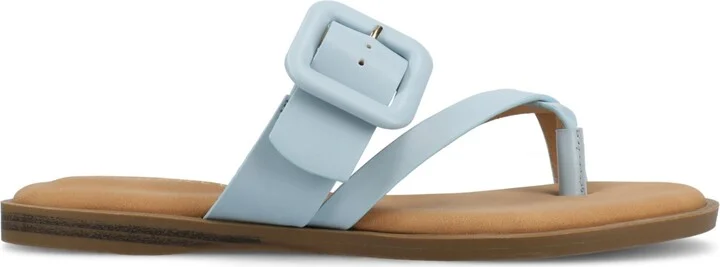 Journee Collection Women's Layra Strappy Buckle Flat Sandals - Image 6