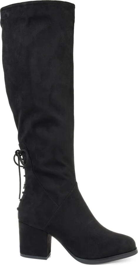 Journee Collection Women's Leeda Lace Up Detail Knee High Boots - Image 2