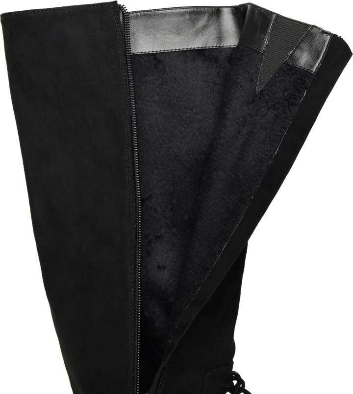 Journee Collection Women's Leeda Lace Up Detail Knee High Boots - Image 6
