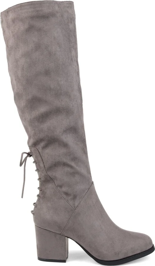 Journee Collection Women's Leeda Lace Up Detail Knee High Boots - Image 7
