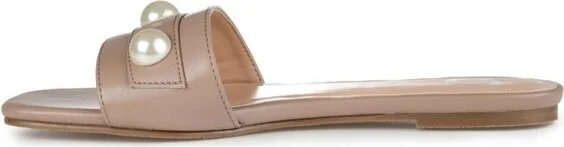Journee Collection Women's Leonie Slide Flat Sandals Dust - Image 2