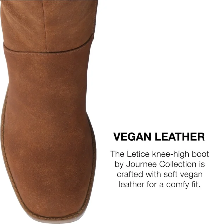 Journee Collection Women's Letice Square Toe Platform Knee High Boots - Image 11