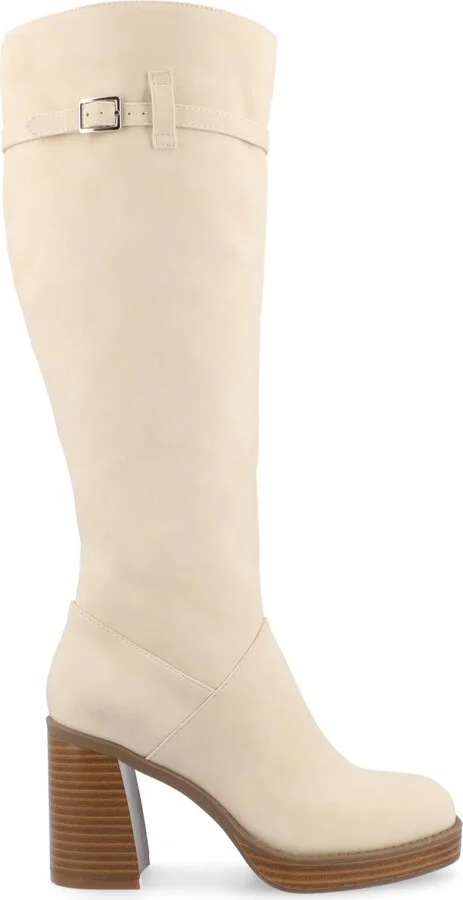 Journee Collection Women's Letice Wide Width Square Toe Platform Knee High Boots - Image 7