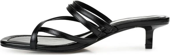 Journee Collection Womens Lettie Tru Comfort Foam Open Toe Kitten Heel Pumps Black 7.5 - Image 2