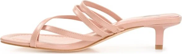 Journee Collection Womens Lettie Tru Comfort Foam Open Toe Kitten Heel Pumps Blush 6.5 - Image 2