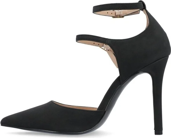 Journee Collection Women's Lilyann Multi Strap Stiletto Pointed Toe Pumps Orange - Image 6