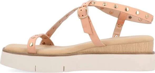 Journee Collection Women's Lindsay Buckle Platform Sandals Ivory - Image 4