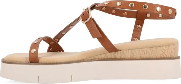 Journee Collection Women's Lindsay Buckle Platform Sandals Ivory - Image 5