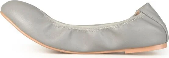 Journee Collection Women's Lindy Slip On Round Toe Ballet Flats Pewter - Image 3