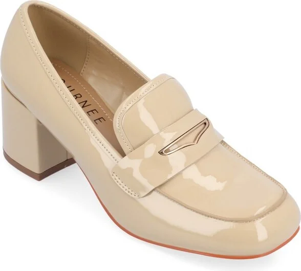 Journee Collection Women's Liyla Low Heel Square Toe Pumps Blush