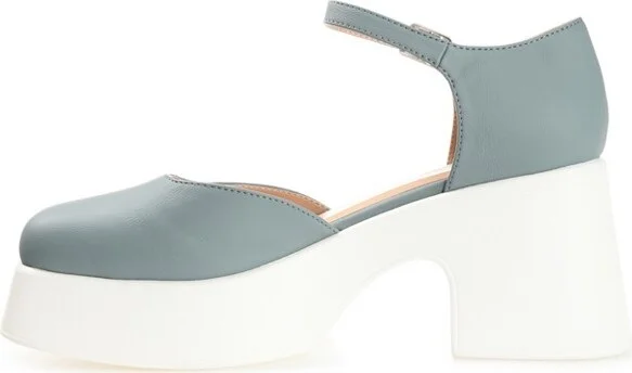 Journee Collection Women's Lizaa Platform Mid Platform Square Toe Pumps Black - Image 4