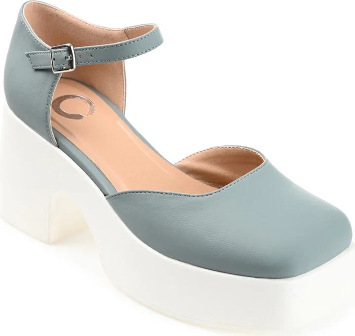 Journee Collection Women's Lizza Platform Block Heel Pumps