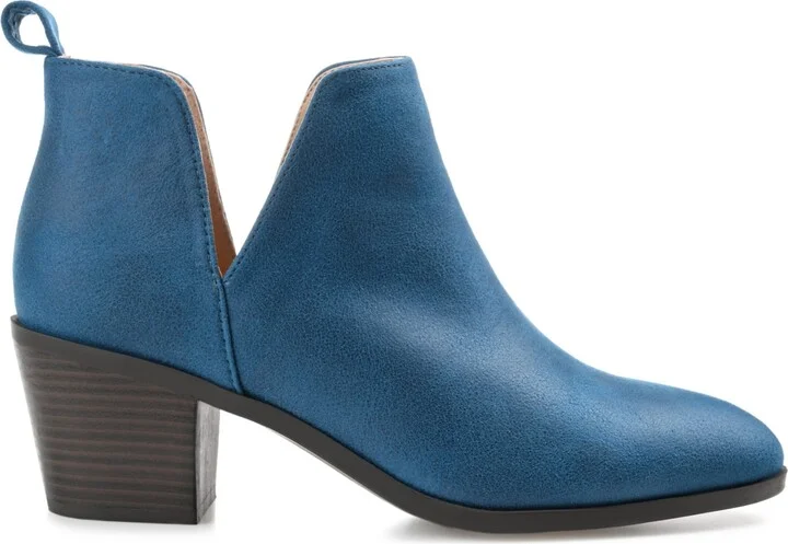 Journee Collection Women's Lola Cut Out Stacked Heel Dress Booties - Image 6