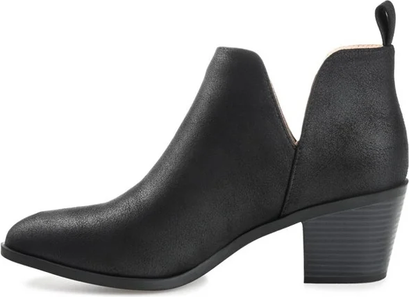 Journee Collection Women's Lola Pull On Stacked Heel Booties Animal - Image 3