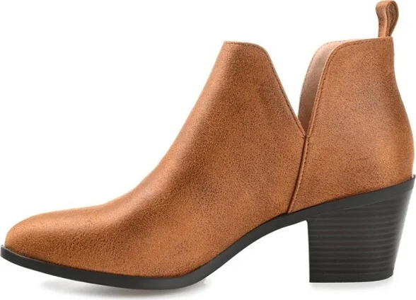 Journee Collection Women's Lola Pull On Stacked Heel Booties Animal - Image 6
