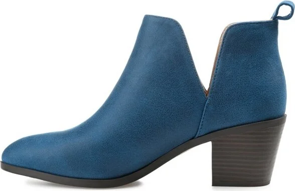 Journee Collection Women's Lola Pull On Stacked Heel Booties Animal - Image 7