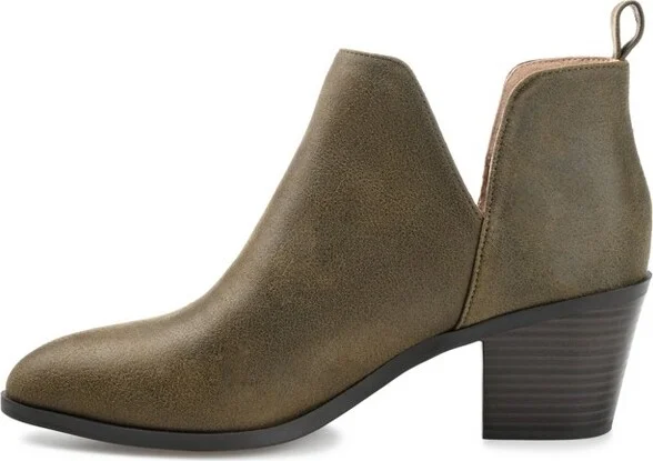 Journee Collection Women's Lola Pull On Stacked Heel Booties Animal - Image 8