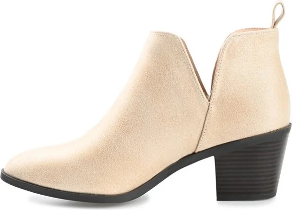 Journee Collection Women's Lola Pull On Stacked Heel Booties Animal - Image 9