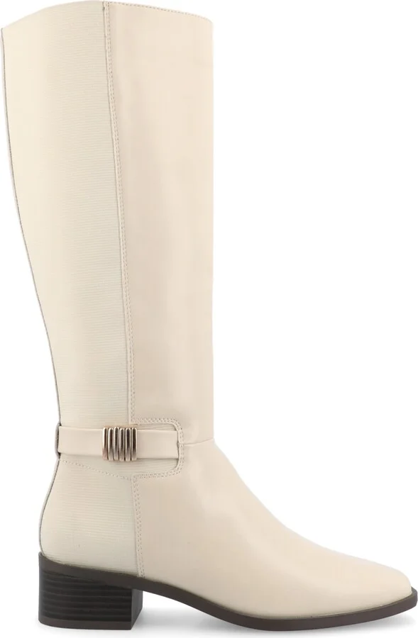 Journee Collection Women's Londyn Wide Width Knee High Riding Boots - Image 2
