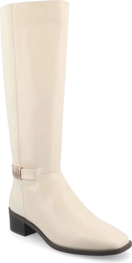 Journee Collection Women's Londyn Wide Width Knee High Riding Boots