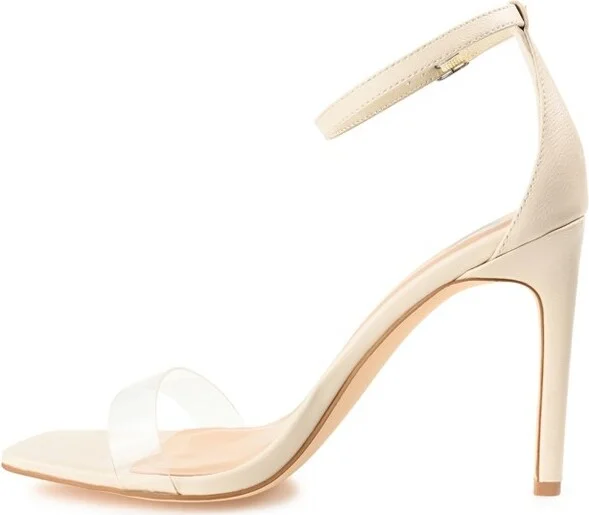 Journee Collection Women's Lorelei Open Toe High Stiletto Pumps Mocha - Image 4
